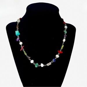 Silpada Necklace Amethyst, Lapis, Peridot, Coral & Turquoise • RARE • LIKE NEW